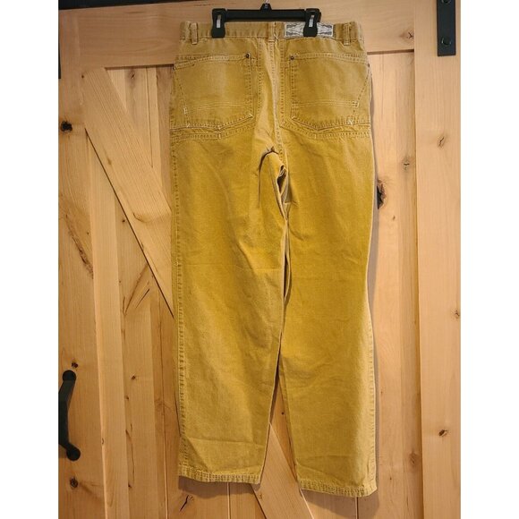 Vintage Bugle Boy Special Issue Industrial Men Size 36L Tan Tapered Jeans - Picture 2 of 16